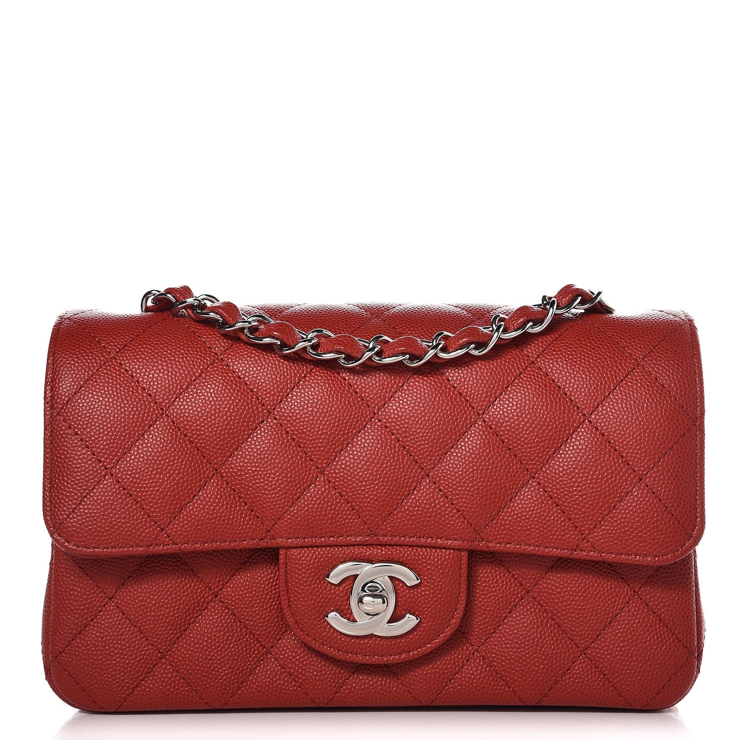 Chanel Caviar Quilted Mini Rectangular Flap Red 1 of 7