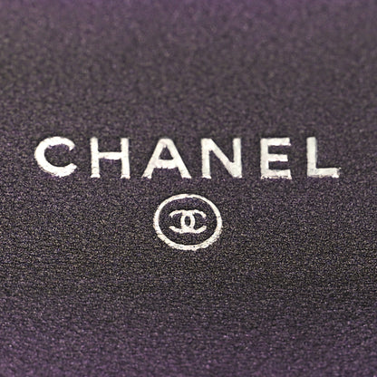 Chanel Iridescent Lambskin Quilted Flap Card Holder Purple 6 of 9
