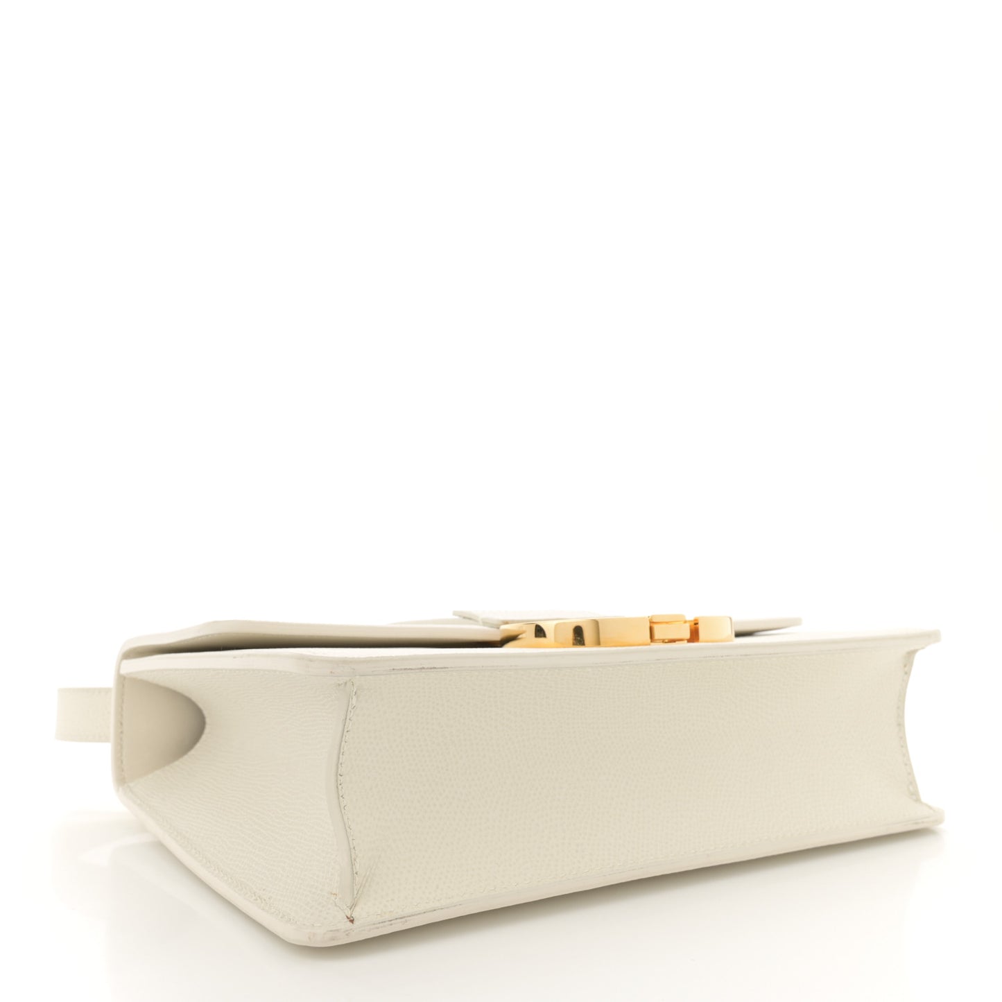 Grained Calfskin 30 Montaigne Flap Bag White