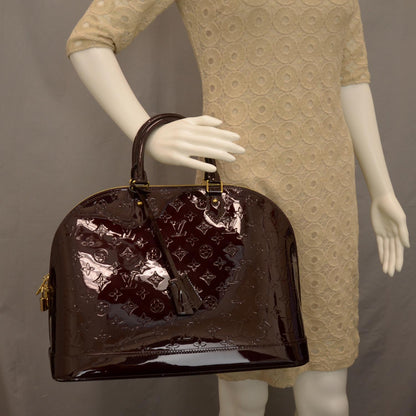 Louis Vuitton Vernis Alma MM Amarante 2 of 7