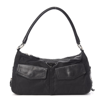 Prada Tessuto Nylon Buffalo Shoulder Bag Black 1 of 14
