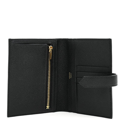 Hermes Epsom Bearn Compact Wallet Black 5 of 6