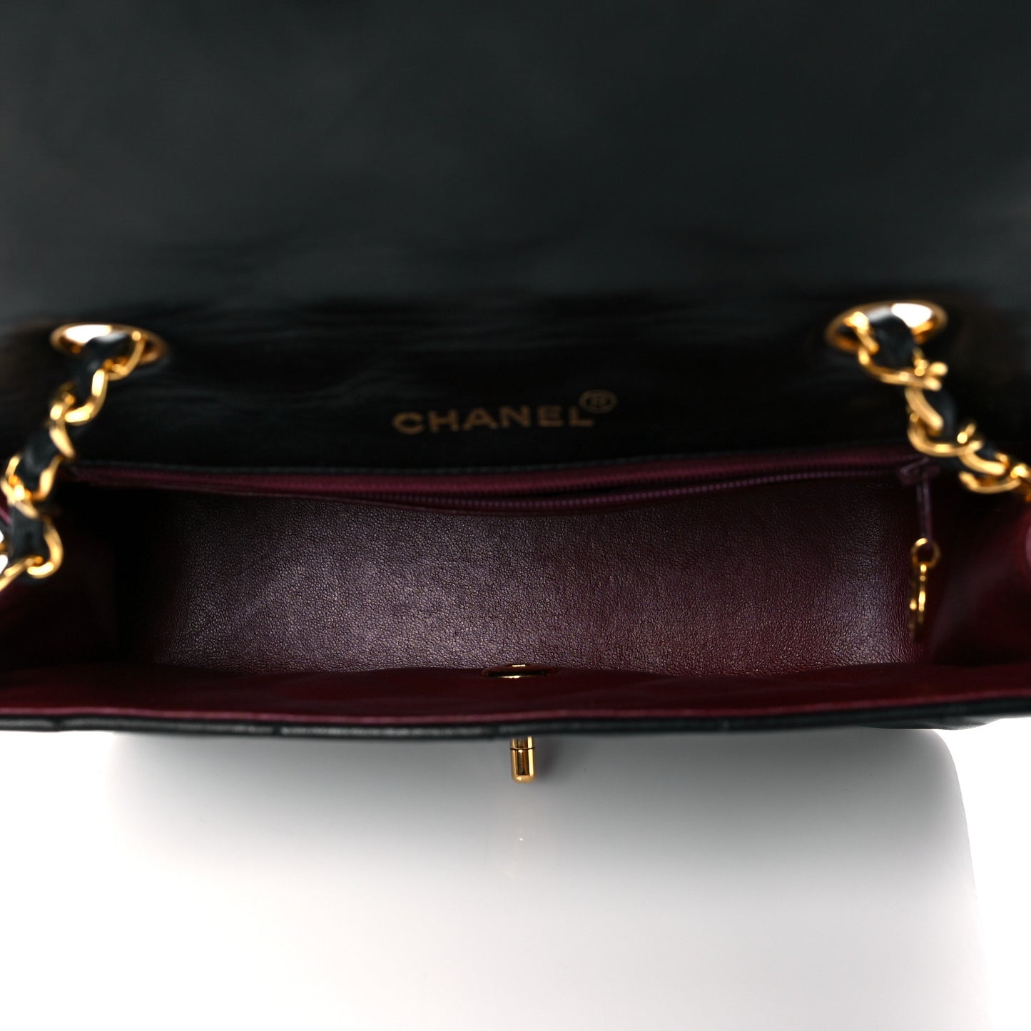 Lambskin Quilted Small Single Flap Black