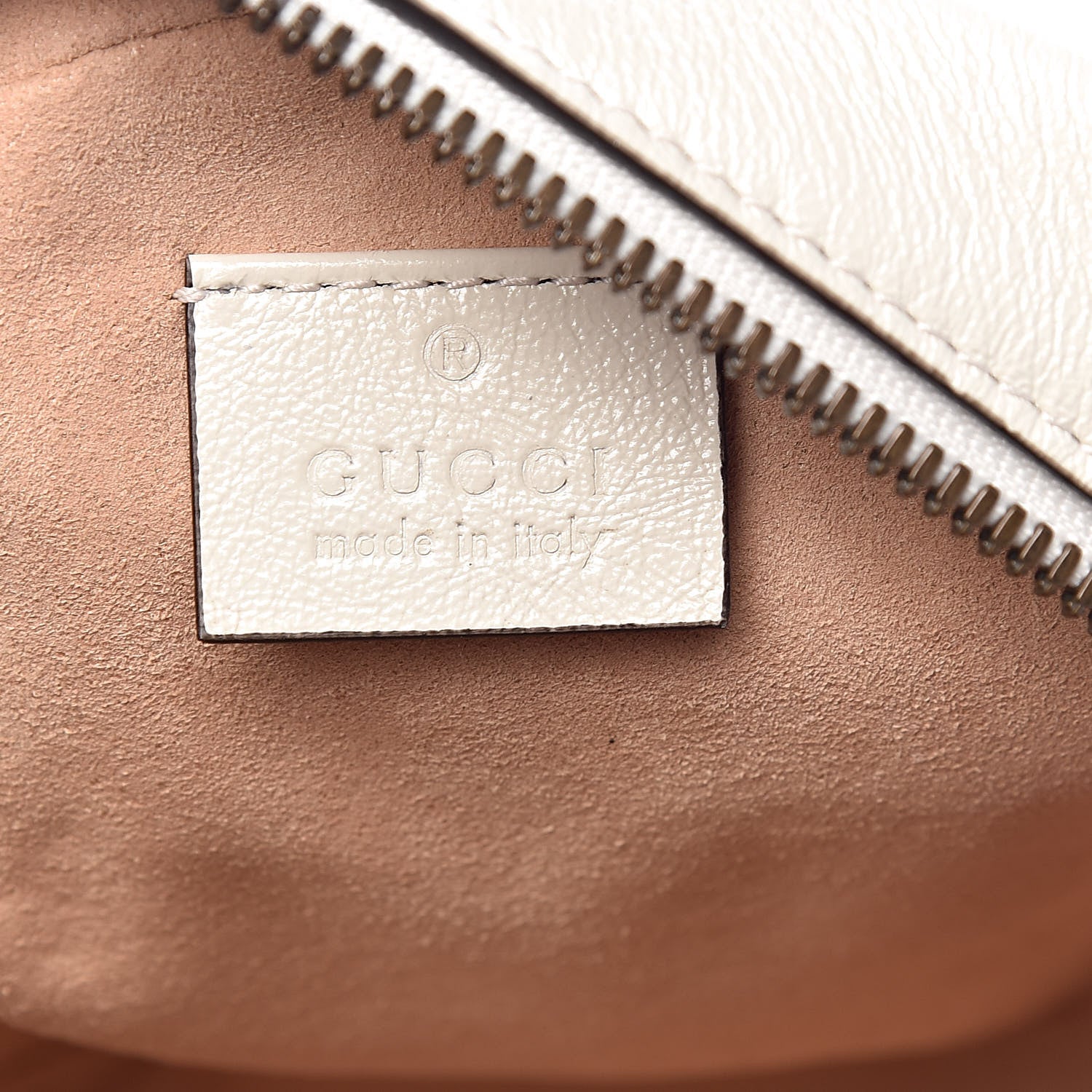 Gucci Calfskin Matelasse Mini GG Marmont Round Shoulder Bag White 6 of 11