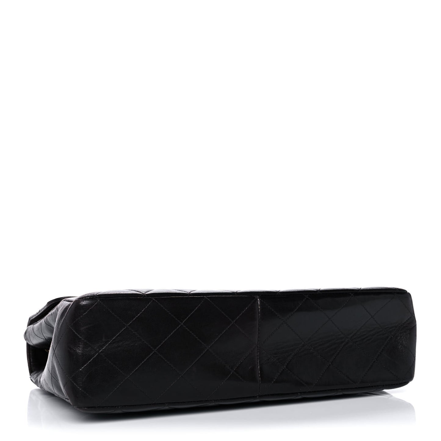 Lambskin Jumbo Single Flap Dark Brown