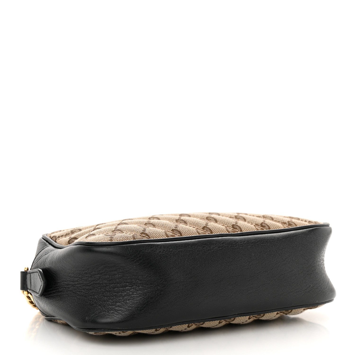 Gucci Monogram Matelasse Diagonal Small GG Marmont Chain Shoulder Bag Beige Black 4 of 15