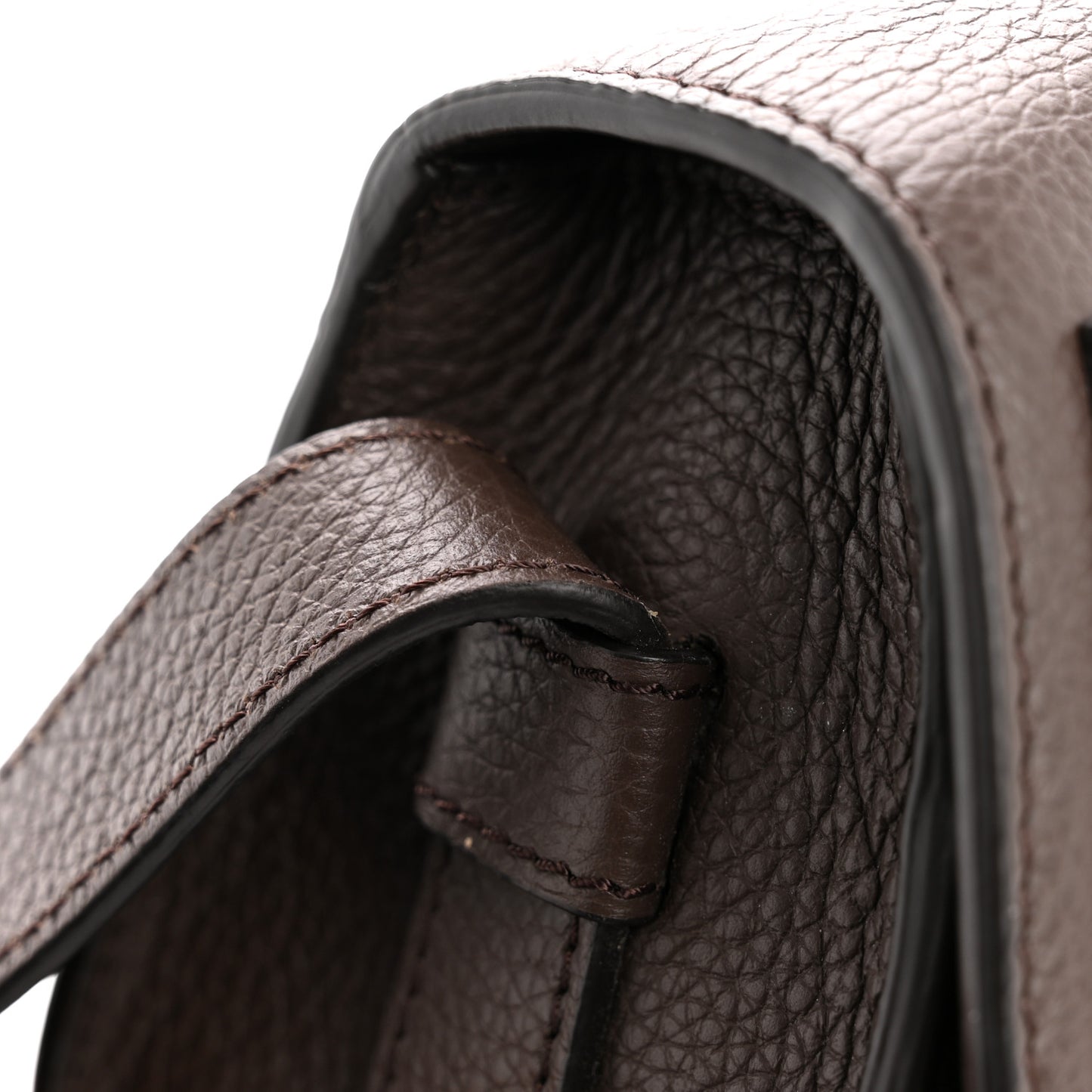Calfskin Mini Marcie Round Crossbody Bag Nut