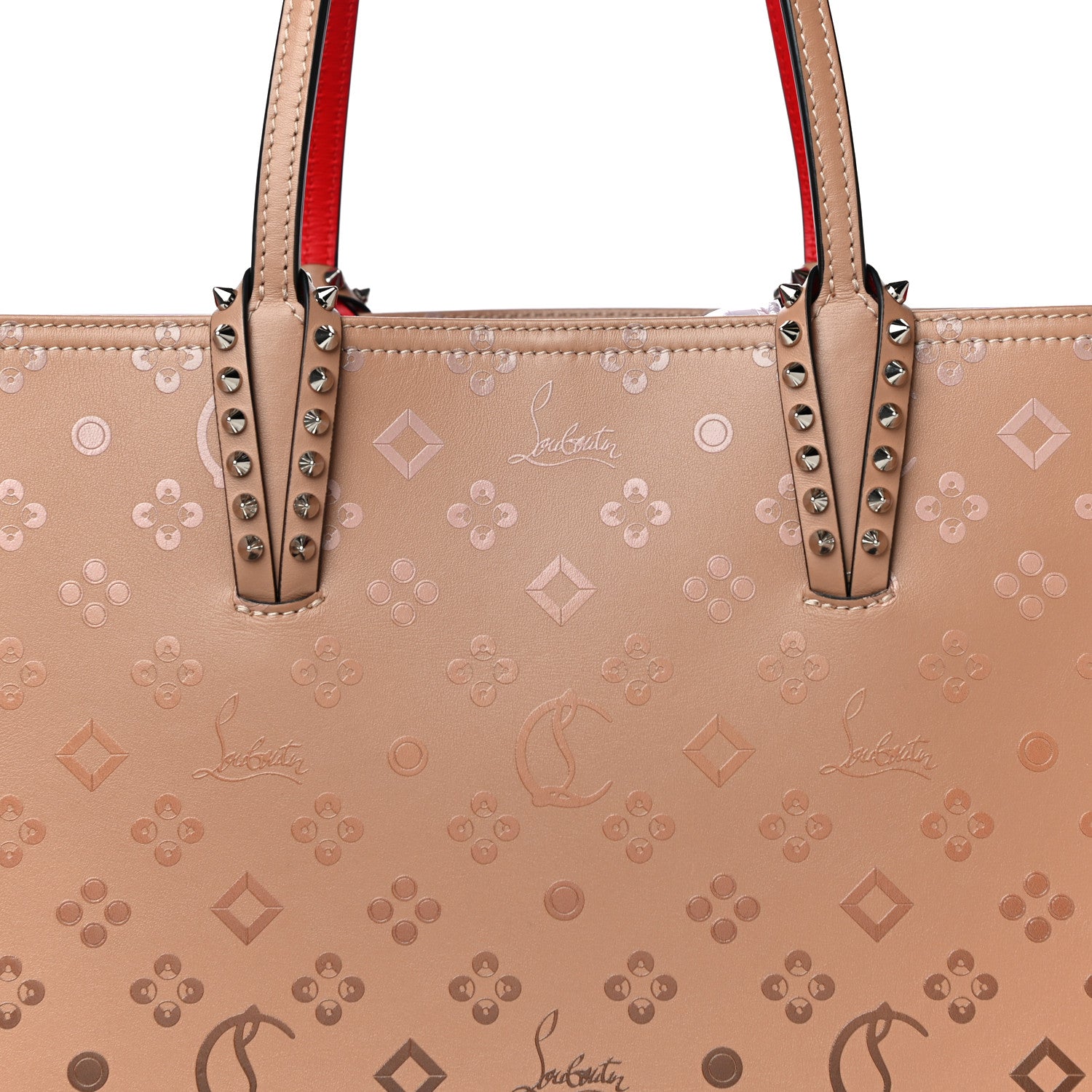 Christian Louboutin Calfskin Patent Degrade Loubinthesky East West Cabata Tote Nude 10 of 12