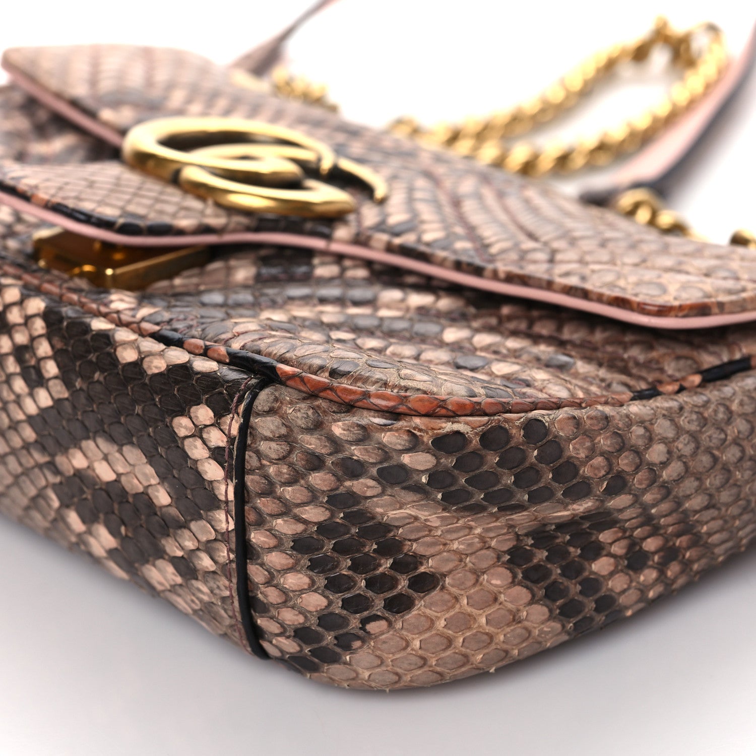 Gucci Python Matelasse Mini GG Marmont Shoulder Bag Light Pink 11 of 11