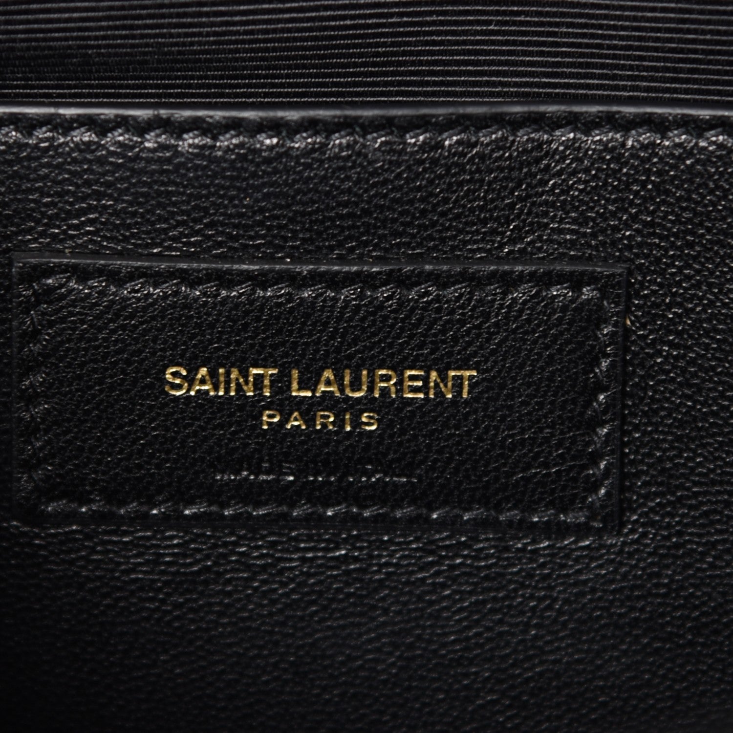 Saint Laurent Calfskin Crocodile Embossed Medium Classic Monogram Kate Tassel Satchel Black 6 of 8