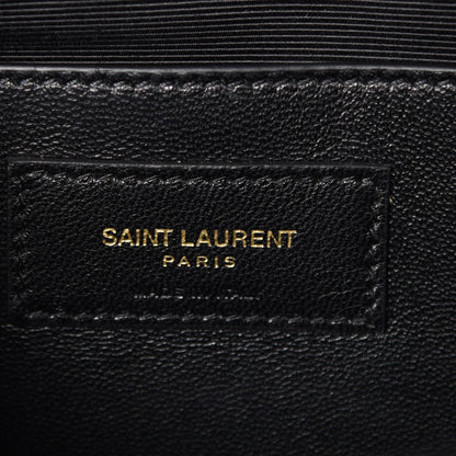Saint Laurent Calfskin Crocodile Embossed Medium Classic Monogram Kate Tassel Satchel Black 6 of 8