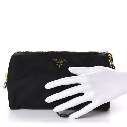 Prada Tessuto Nylon Saffiano Wristlet Black 2 of 9