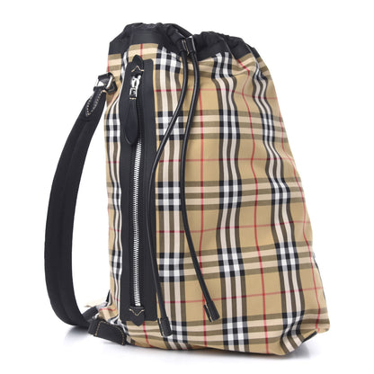Burberry Vintage Check Small Sailing Duffle Sling Bag Beige 1 of 9