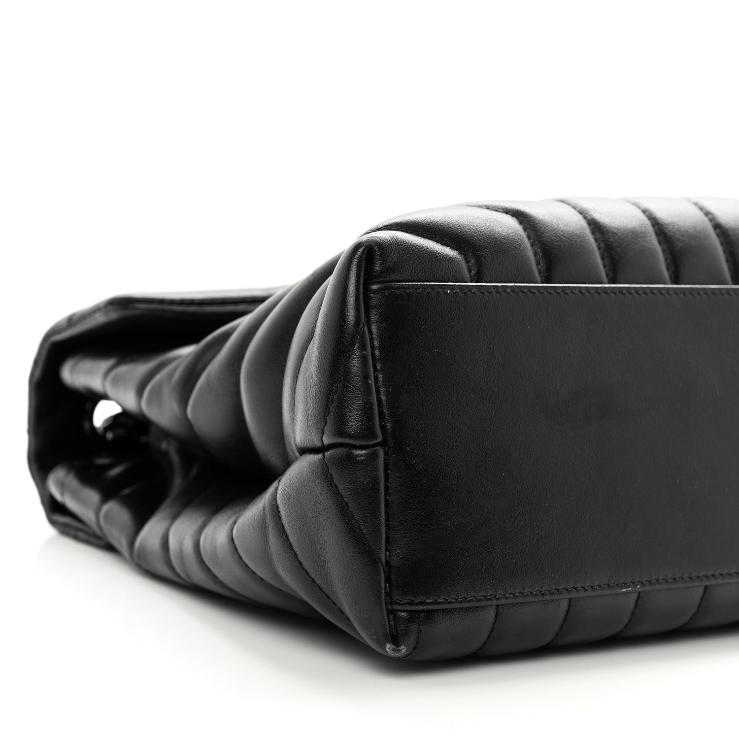 Saint Laurent Calfskin Y Quilted Monogram Monochrome Medium Loulou Chain Satchel Black 9 of 11
