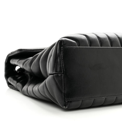 Saint Laurent Calfskin Y Quilted Monogram Monochrome Medium Loulou Chain Satchel Black 9 of 11
