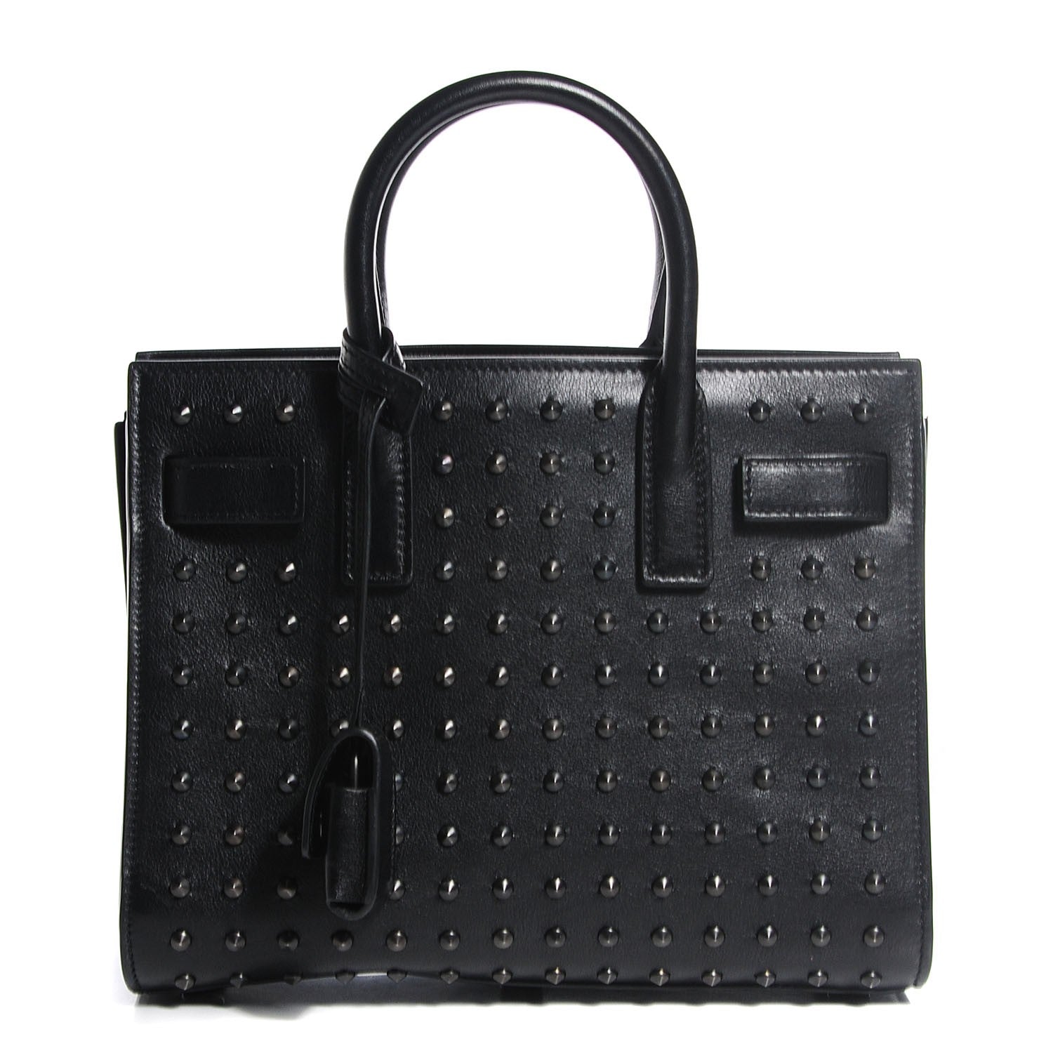 Saint Laurent Calfskin Studded Nano Sac De Jour Black 1 of 8