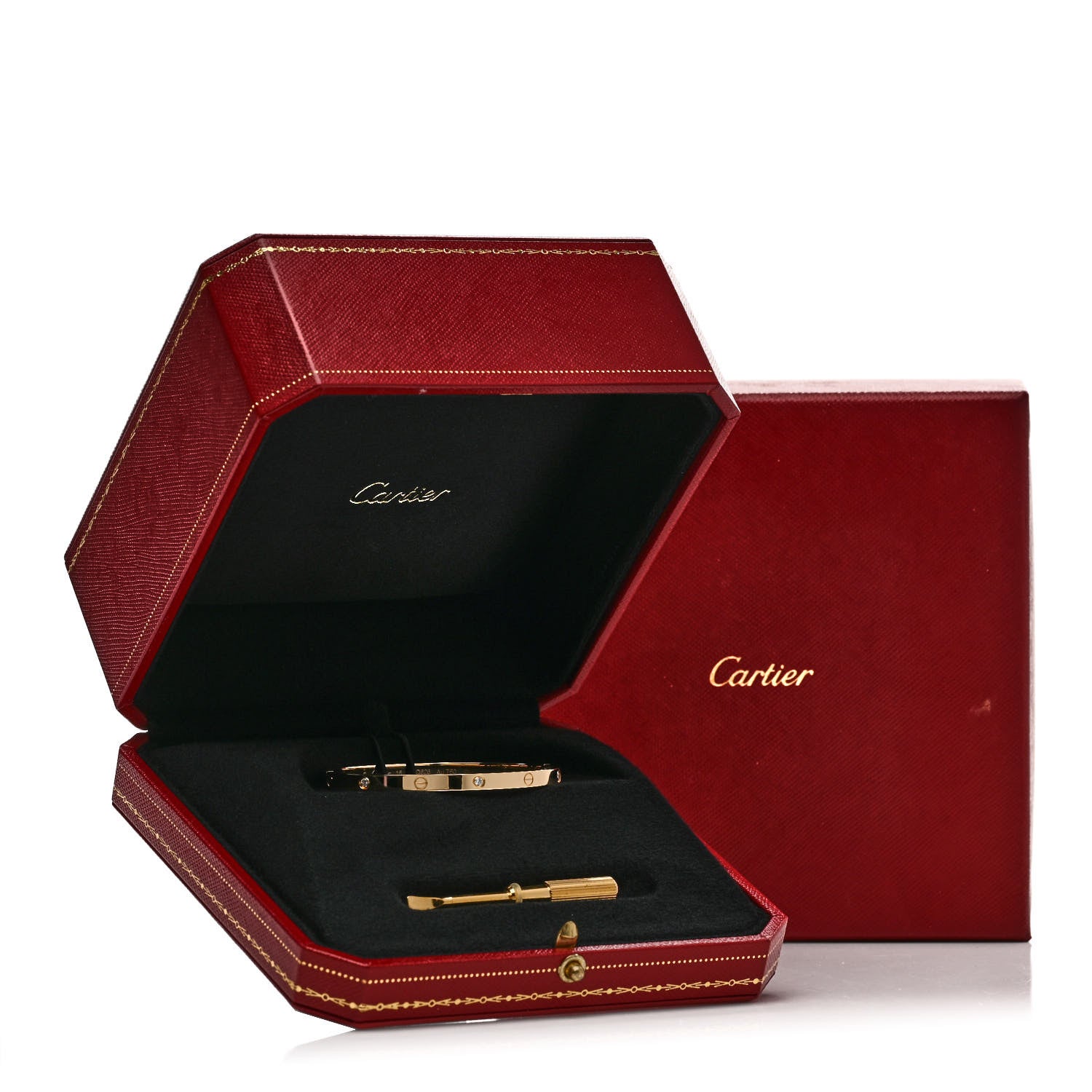 Cartier 18K Yellow Gold 6 Diamond Small LOVE Bracelet 15 8 of 8