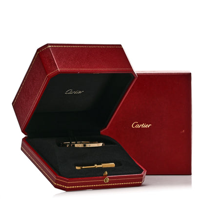 Cartier 18K Yellow Gold 6 Diamond Small LOVE Bracelet 15 8 of 8
