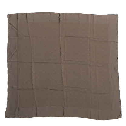 Louis Vuitton Silk Monogram Monaco Square Scarf Brown 1 of 3