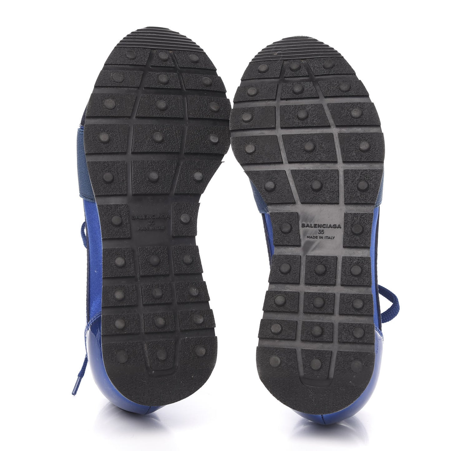 Metallic Patent Neoprene Mesh Womens Race Runner Sneakers 35 Bleu Black