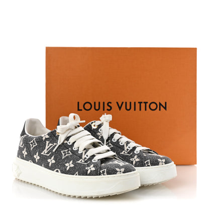 Louis Vuitton Denim Monogram Time Out Sneakers 39 12 of 12