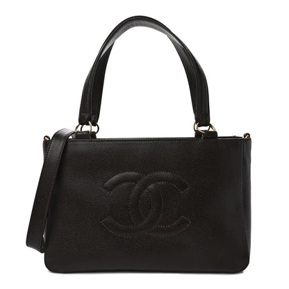 Chanel Caviar Timeless CC Large Tote Dark Brown 1 of 9