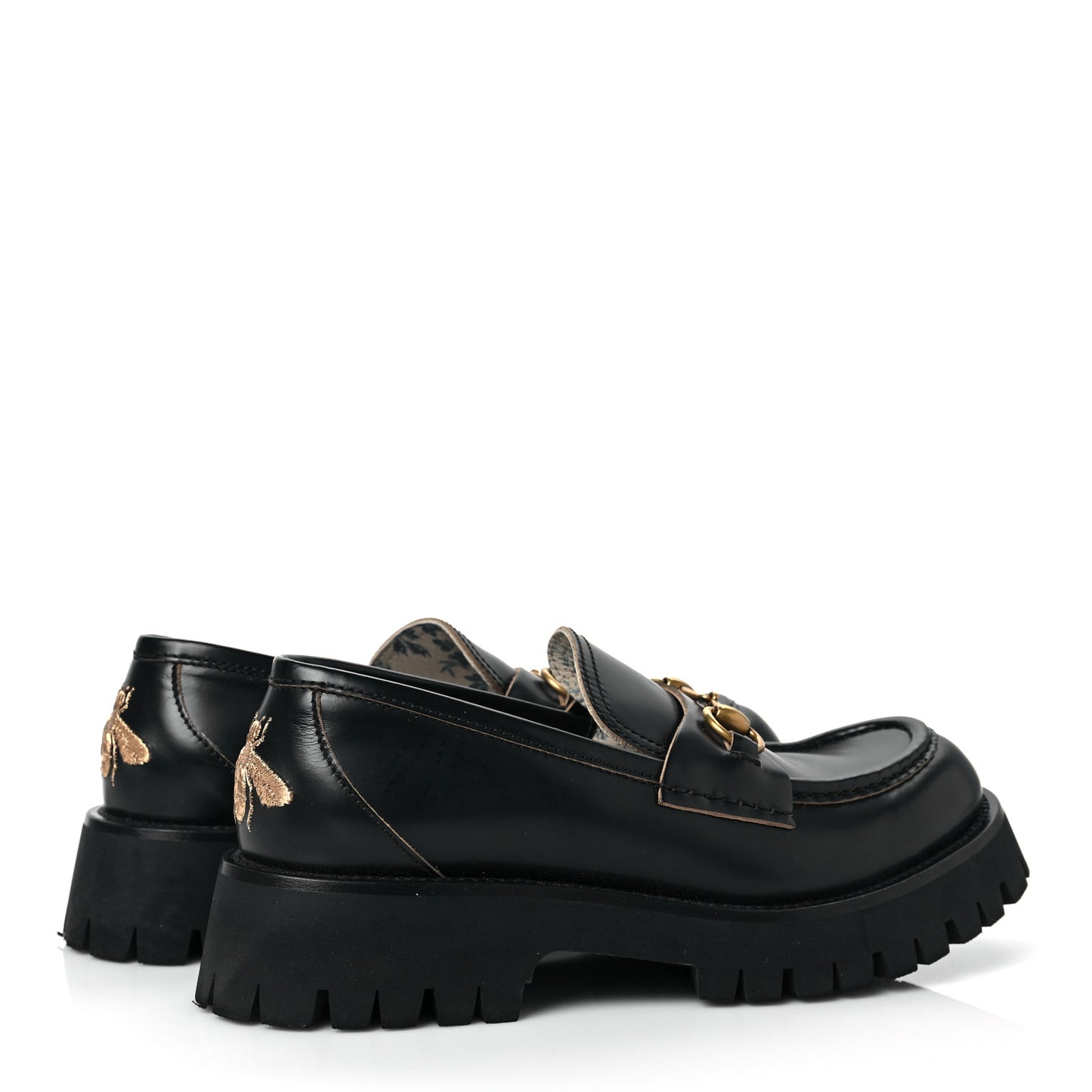 Cordovan Lux Womens Harald Horsebit 25mm Platform Loafers 40 Black
