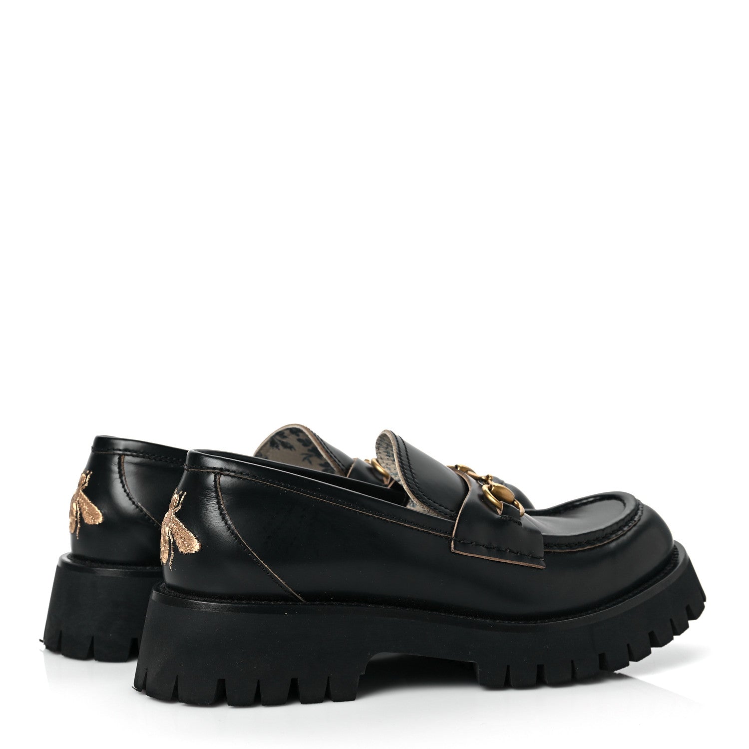 Gucci Cordovan Lux Womens Harald Horsebit 25mm Platform Loafers 40 Black 4 of 8