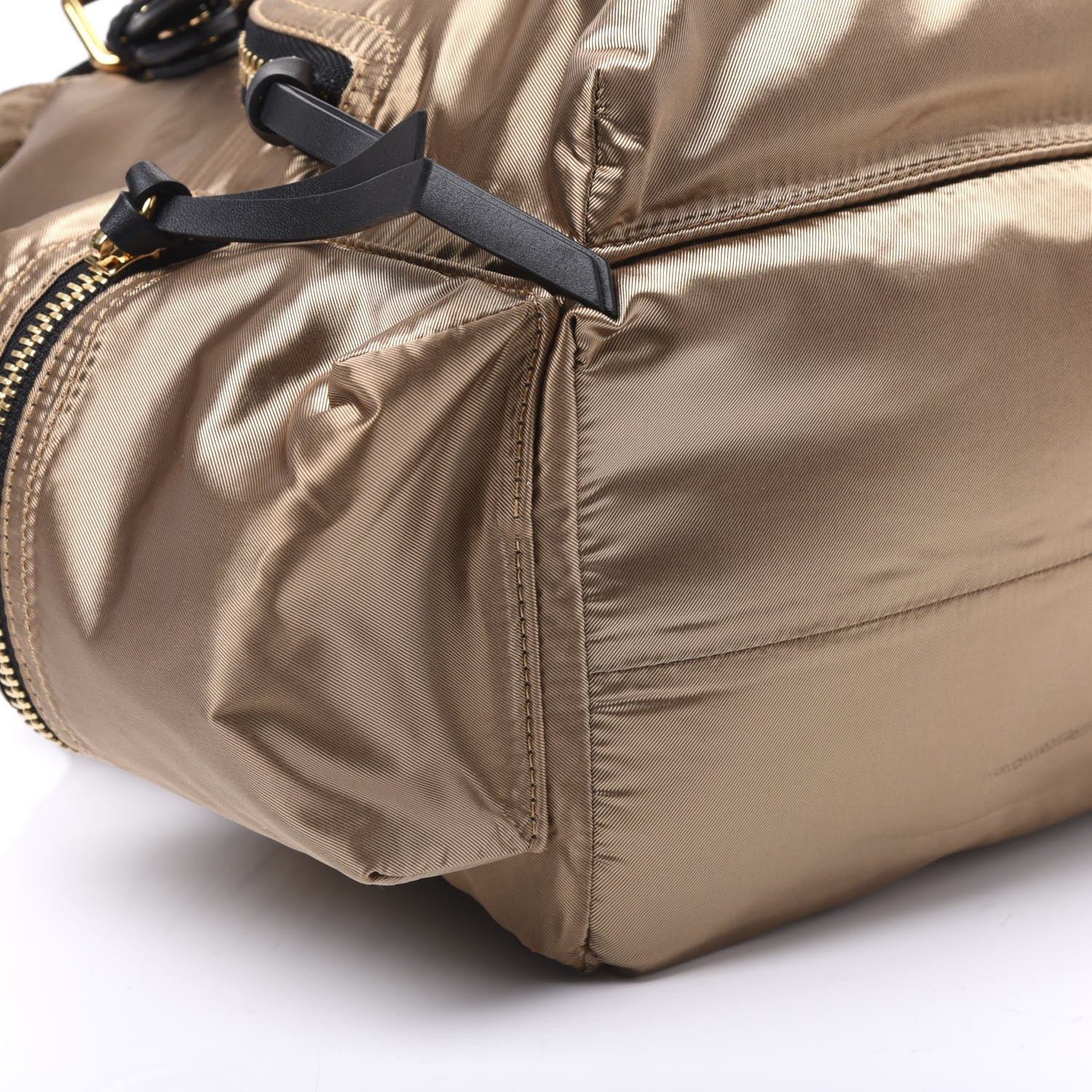 Burberry Metallic Satin Nylon Medium Rucksack Backpack Gold 5 of 8