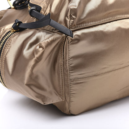 Burberry Metallic Satin Nylon Medium Rucksack Backpack Gold 5 of 8