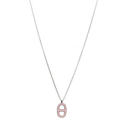 Hermes Laquered Iliade Pendant Necklace Pink 1 of 4
