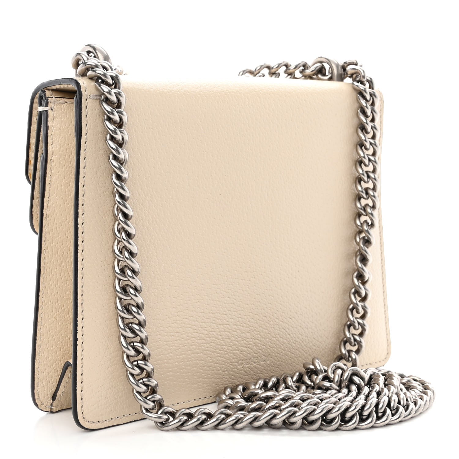 Gucci Textured Calfskin Crystal Mini Dionysus Shoulder Bag Mystic White 3 of 16