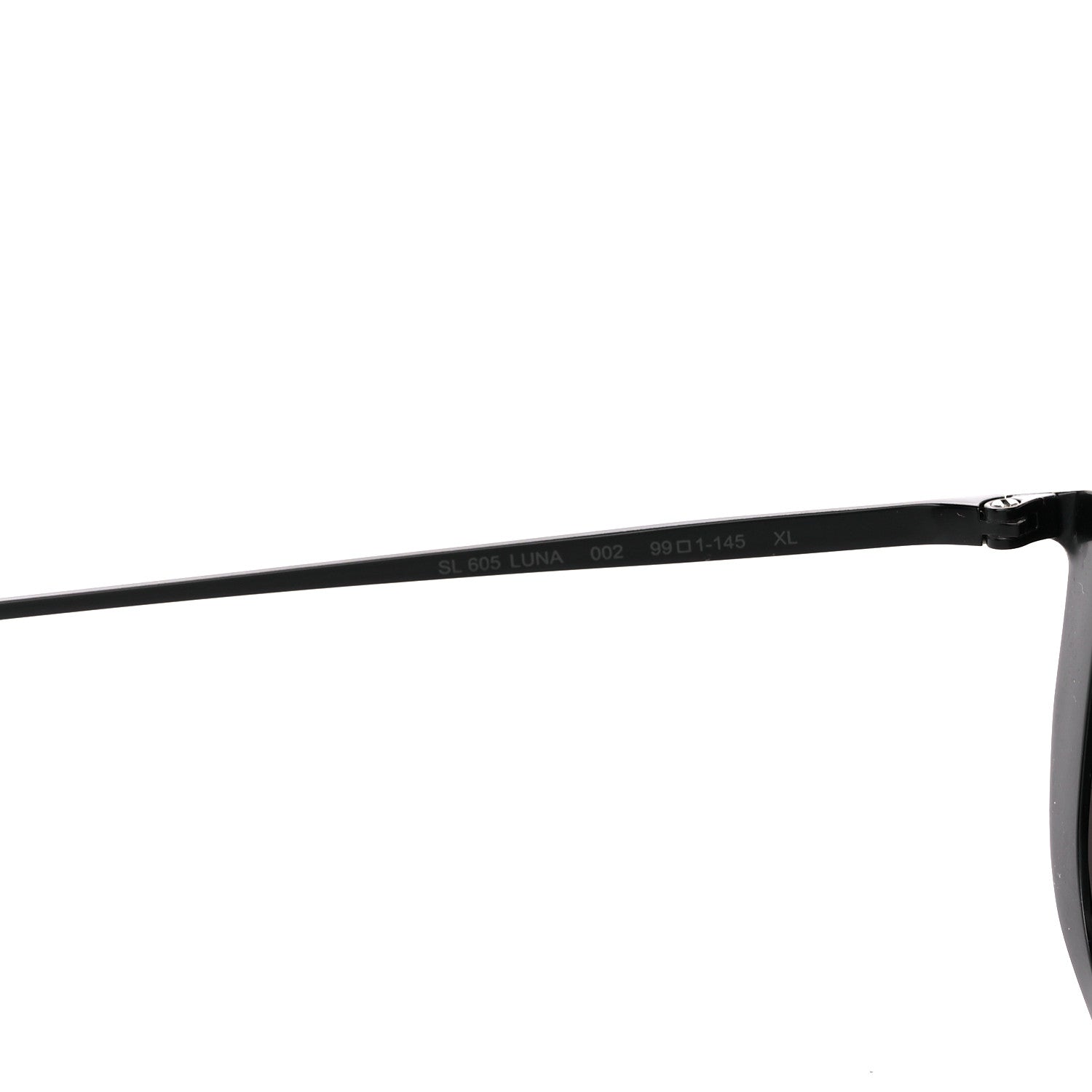 Saint Laurent Metal Rectangular Luna Sunglasses SL605 Black 5 of 9
