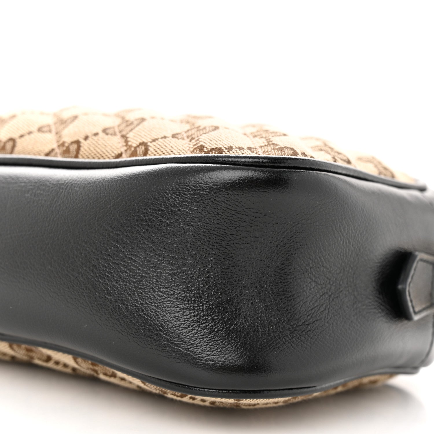 Gucci Monogram Matelasse Diagonal Small GG Marmont Chain Shoulder Bag Beige Black 9 of 10
