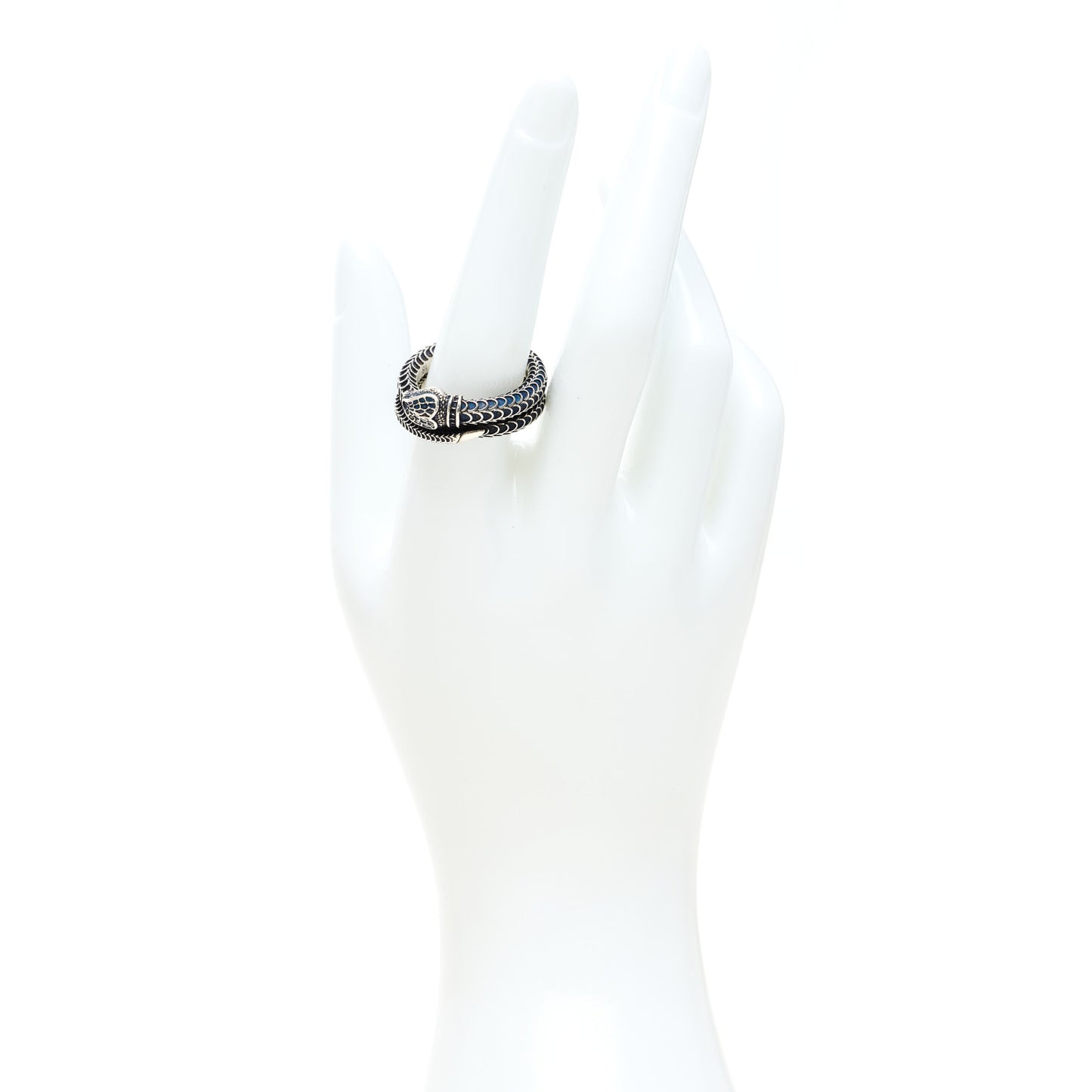 Sterling Silver Gucci Garden Snake Ring 57 8