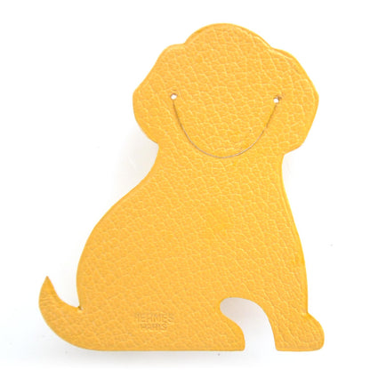 Hermes Chevre Dog Pikabook Bookmark Curry 2 of 4