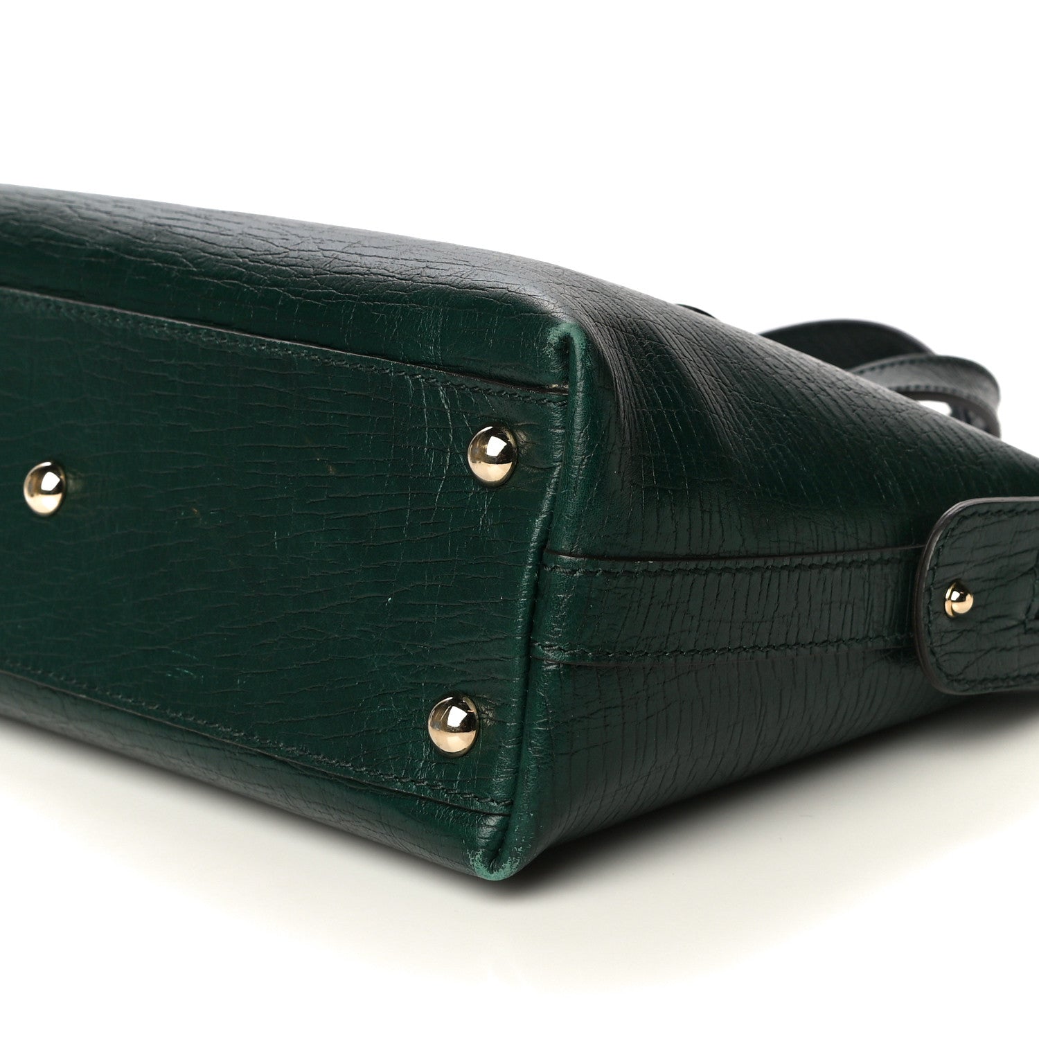 Gucci Textured Calfskin Small Boston Green 10 of 16