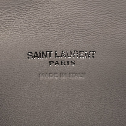 Saint Laurent Lambskin Monogram Loulou Puffer Pouch Clutch Crema Soft 6 of 10