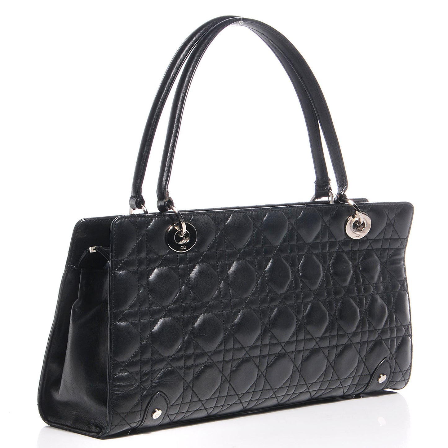 Lambskin Cannage Soft Lady Dior East West Black