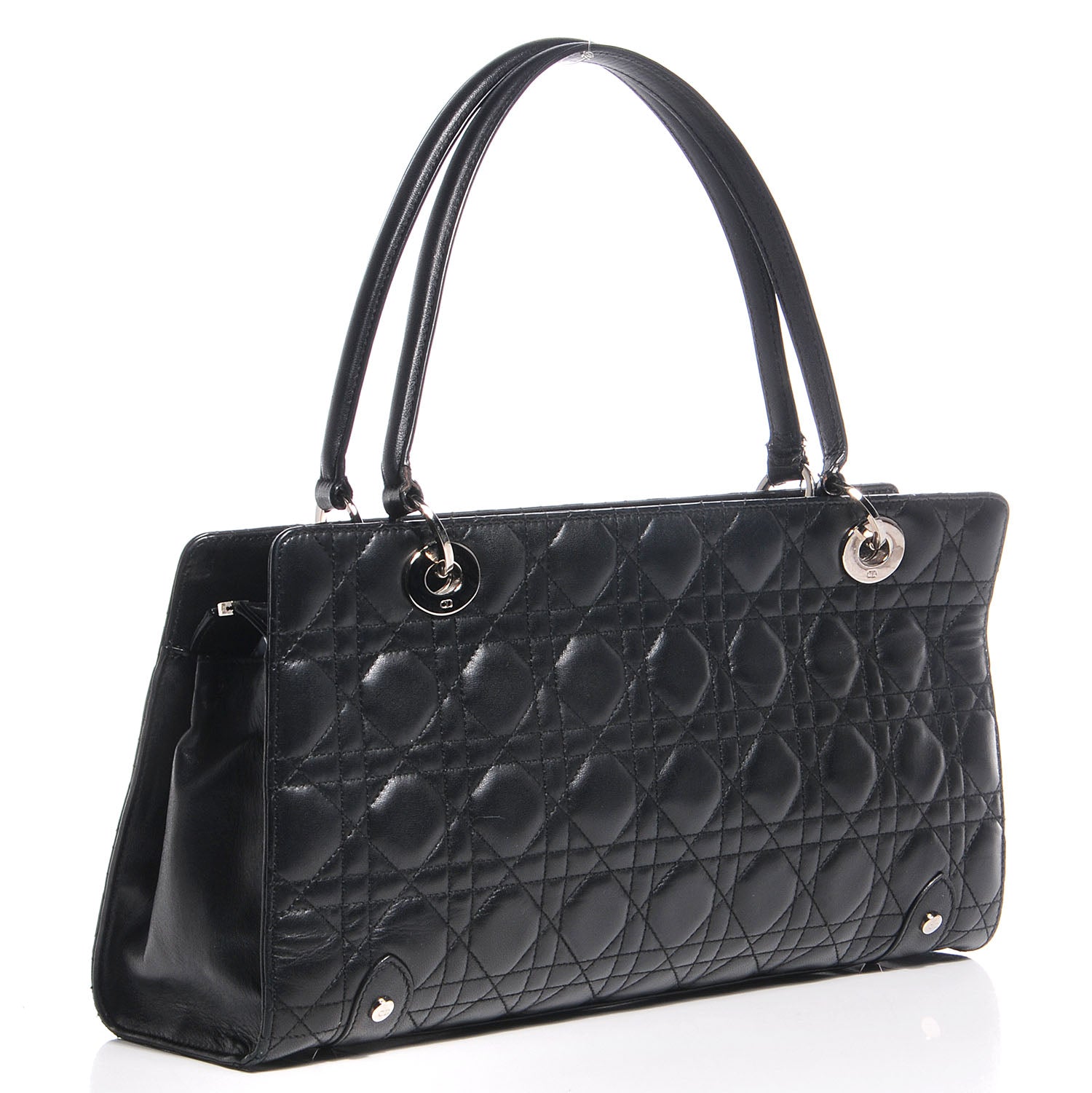 Christian Dior Lambskin Cannage Soft Lady Dior East West Black 3 of 7
