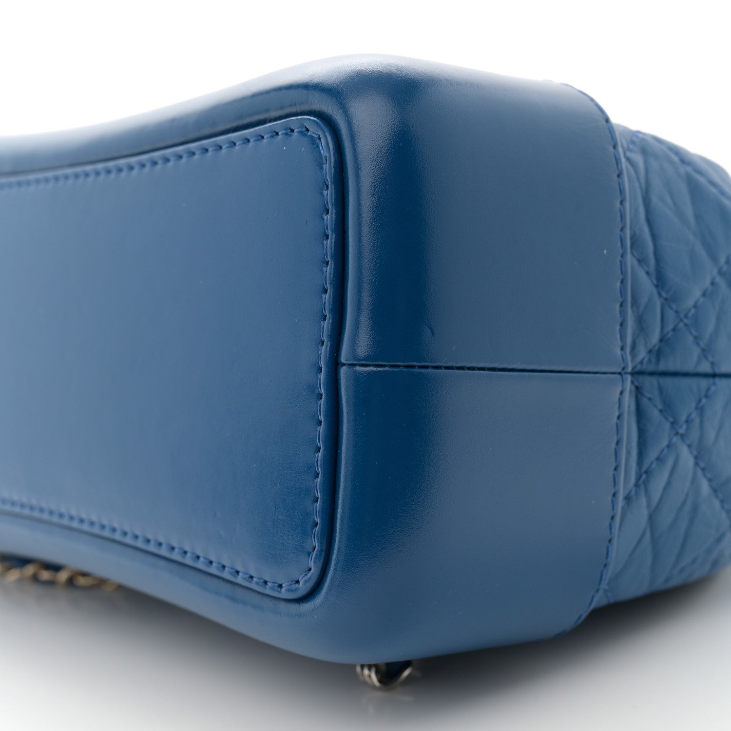Chanel Aged Calfskin Quilted Gabrielle Backpack Blue 10 of 10