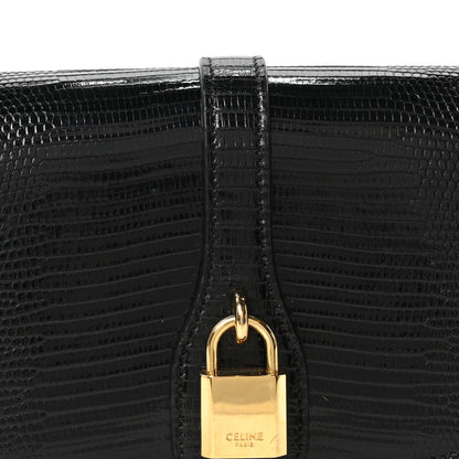 Celine Lizard Tabou Clutch On Strap Black 7 of 9