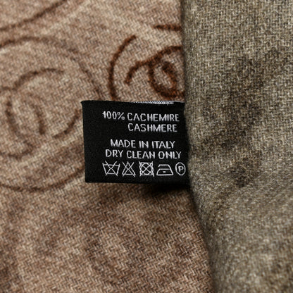 Chanel Cashmere CC Map Reversible Stole Beige 4 of 4