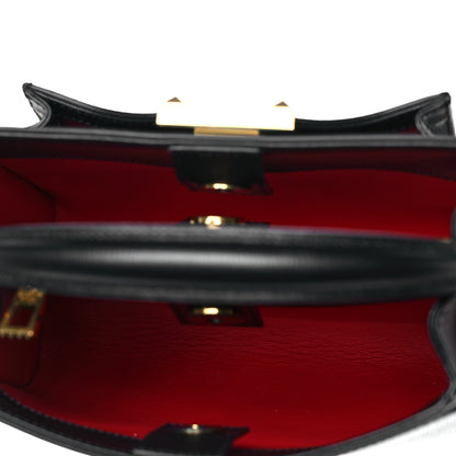 Valentino Garavani Vitello Small Rockstud Alcove Top-Handle Bag Black 4 of 7