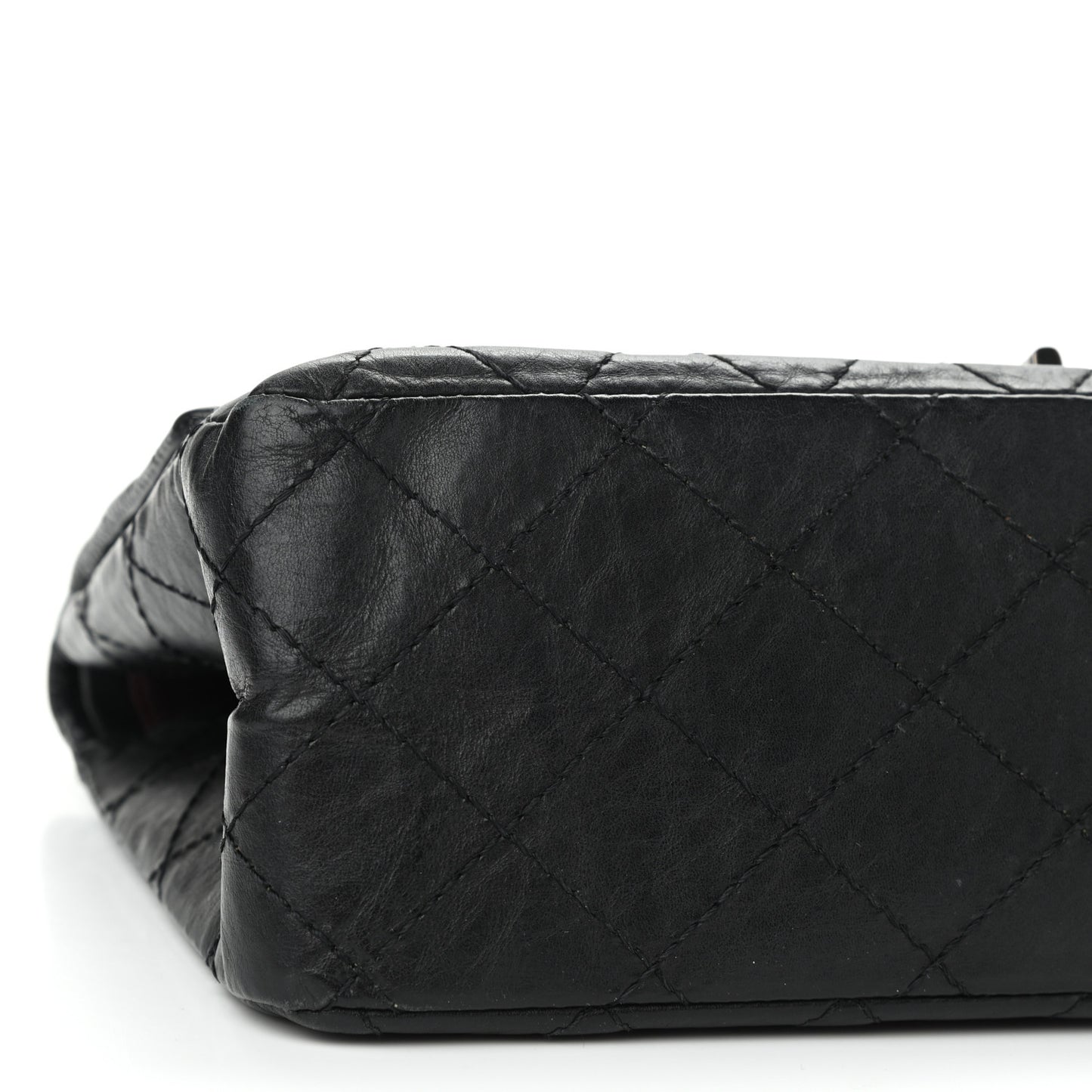 Aged Calfskin Quilted 2.55 Reissue 226 Flap Black