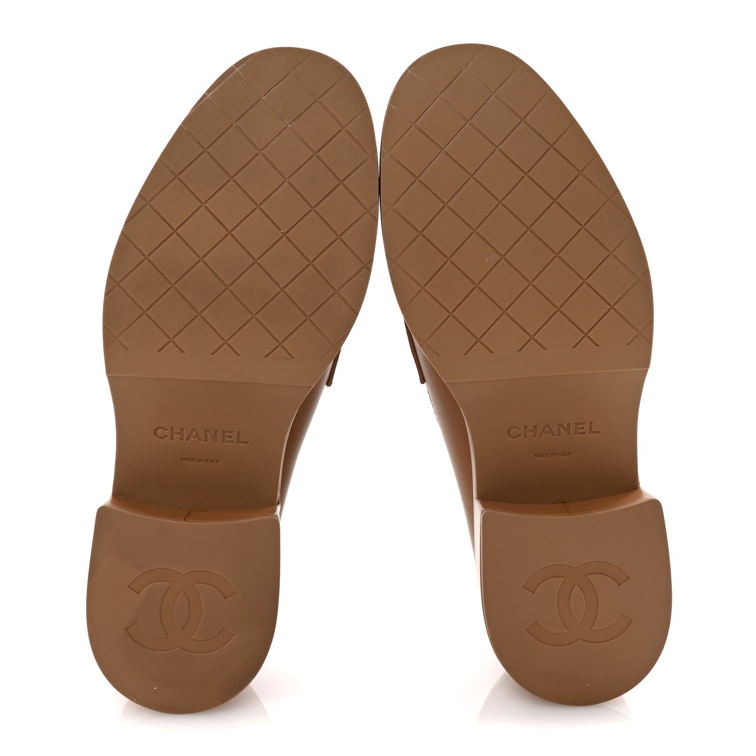 Chanel Calfskin CC Platform Loafers 38 Beige 6 of 9