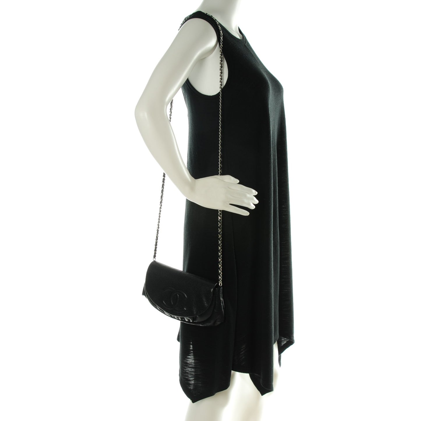 Caviar Half Moon Wallet On Chain WOC Black