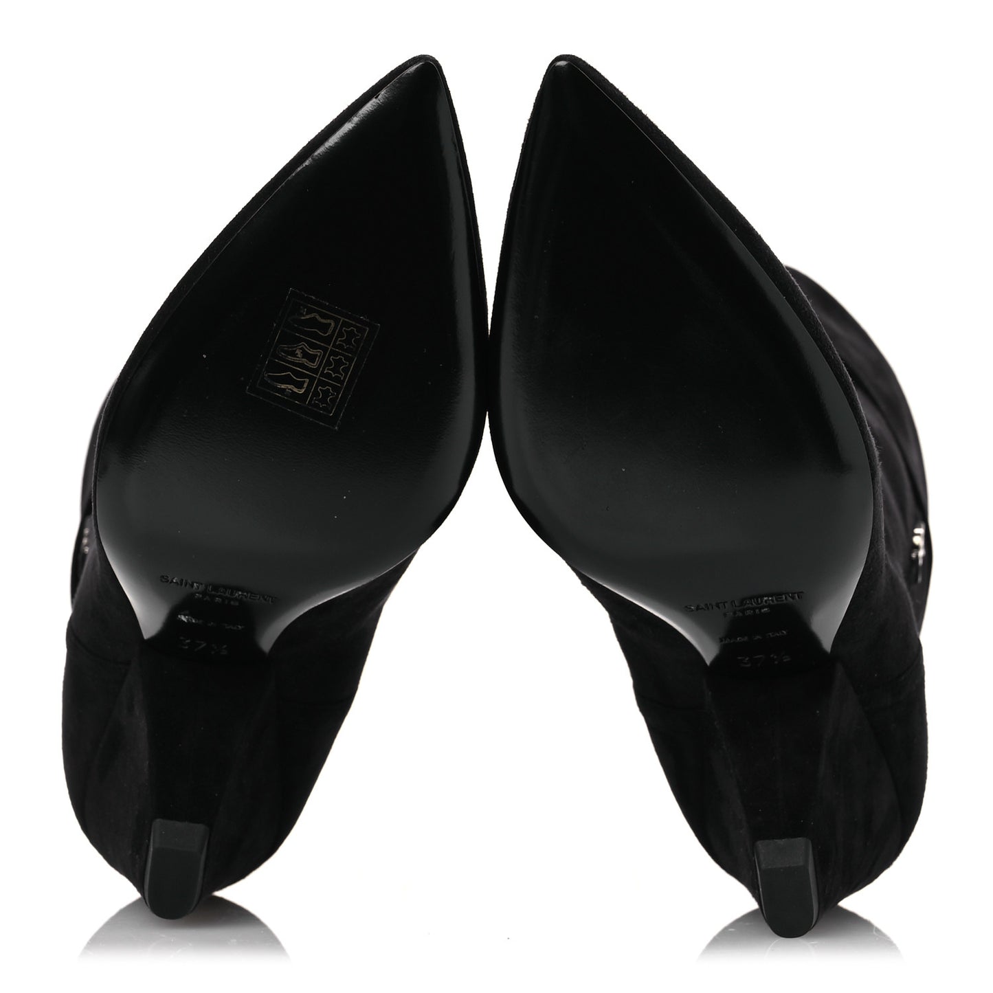 Kid Scamosciato Niki 85 Wedge Booties 37.5 Black