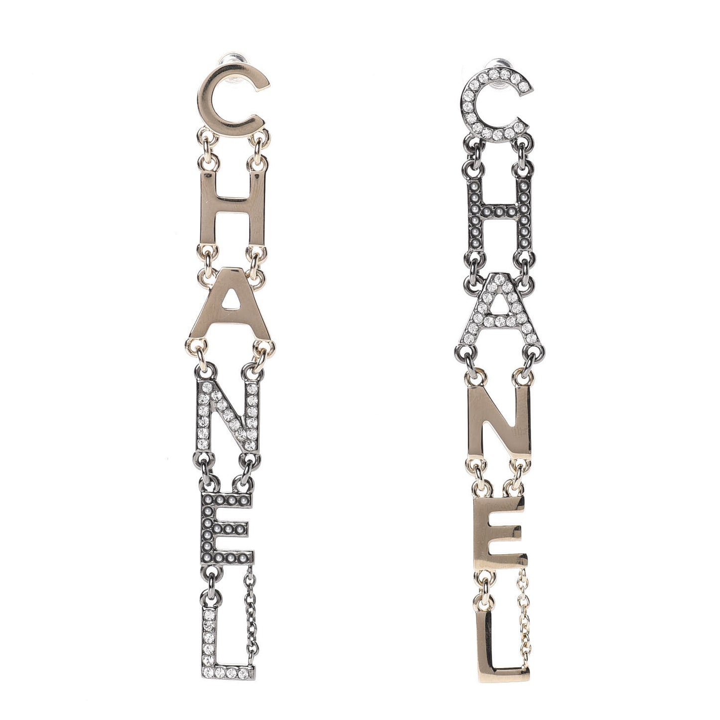 Crystal Pearl Bright Young Things Earrings Gold Ruthenium
