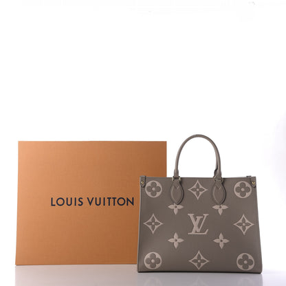 Louis Vuitton Empreinte Monogram Giant Onthego MM Tourterelle Creme 10 of 10